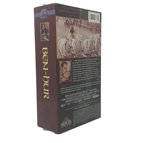 Charlton Heston - Ben-Hur Movie VHS 1996 2-Tape Set MGM Home Video 11 Oscars New - Picture 4 of 7